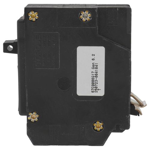 Main product image of 1-Pole BR GFCI Plug-In Ground Fault Circuit Breaker, Plug-On Neutral, 10 kAIC, 5mA (15A, 120/240V)
