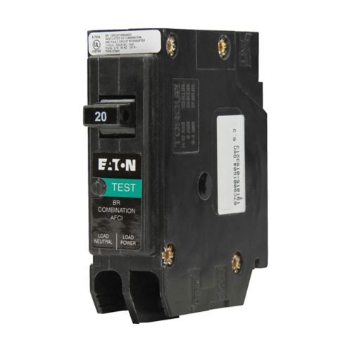 Main product image of 1-Pole BR AFCI Combination Circuit Breaker, Plug-On Neutral, 10 kAIC (20A, 120V)