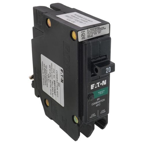 Main product image of 1-Pole BR AFCI Combination Circuit Breaker, Plug-On Neutral, 10 kAIC (20A, 120V)