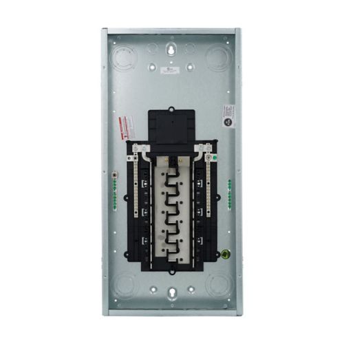 Main product image of BR Convertible Load Center w/ Ground Bar & Cover, Aluminum, 40 Circuits, 20 Spaces, 10 kAIC, NEMA 3R (200A, 120V/240V)