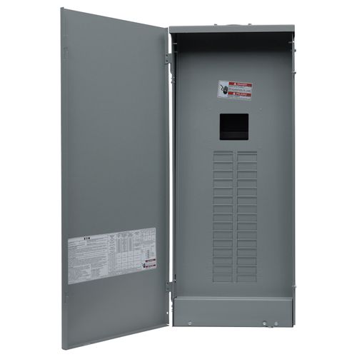 Main product image of BR Convertible Load Center w/ Ground Bar & Cover, Aluminum, 60 Circuits, 30 Spaces, 10 kAIC, NEMA 3R (200A, 120V/240V)