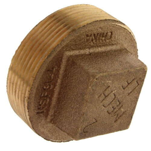 Main product image of 2" Brass Plug, Cored (Lead Free)