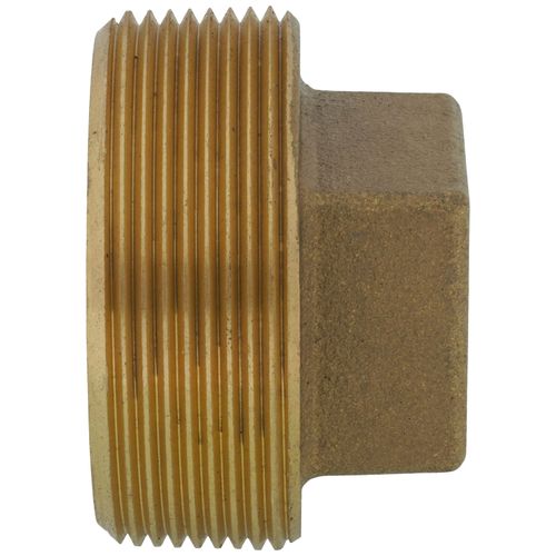 Main product image of 2" Brass Plug, Cored (Lead Free)