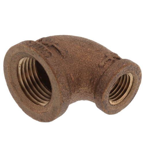 Main product image of 1/2" x 1/4" FIP Brass 90-Degree Reducing Elbow (Lead Free)
