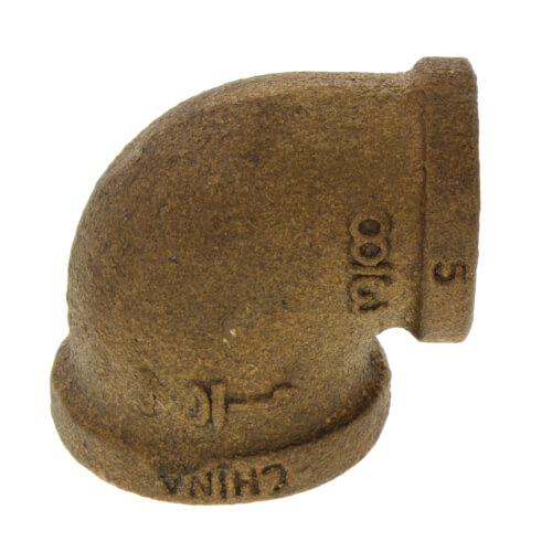 Main product image of 1/2" x 3/8" FIP Brass 90-Degree Reducing Elbow (Lead Free)