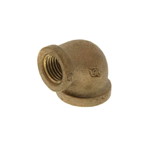 Main product image of 3/8" x 1/4" FIP Brass 90-Degree Reducing Elbow (Lead Free)
