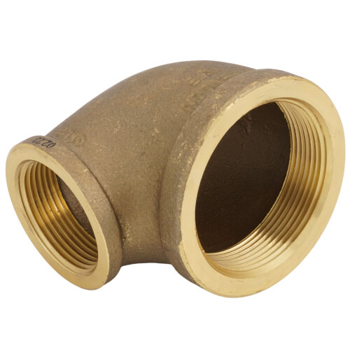 Main product image of 2" x 1-1/4" FIP Brass 90-Degree Reducing Elbow (Lead Free)