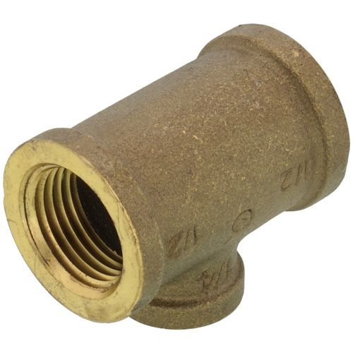 Main product image of 1/2" x 1/2" x 1/4" Reducing Brass Tee (Lead Free)