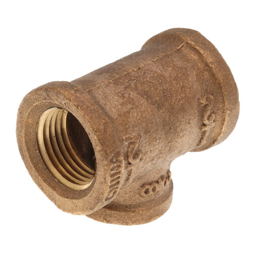 Main product image of 1/2" x 1/2" x 3/8" Reducing Brass Tee (Lead Free)