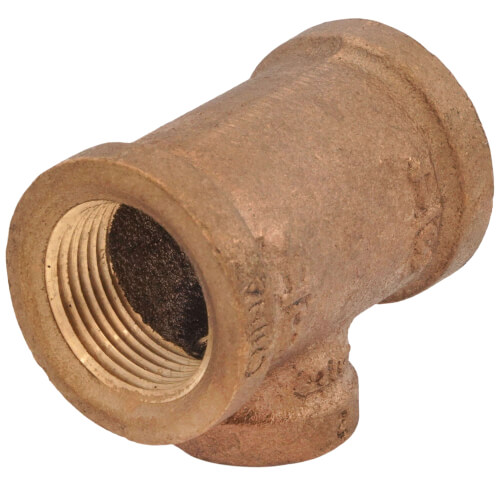 Main product image of 3/4" x 3/4" x 3/8" Reducing Brass Tee (Lead Free)