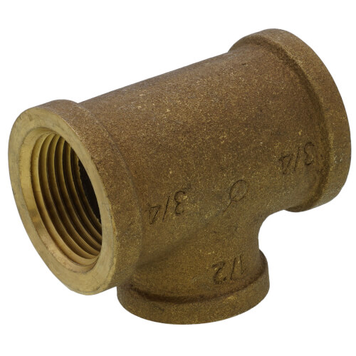 Main product image of 3/4" x 3/4" x 1/2" FIP Brass Tee (Lead Free)