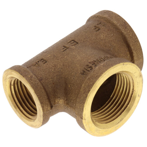 3/4" x 1/2" x 3/4" Reducing Brass Tee (Lead Free)