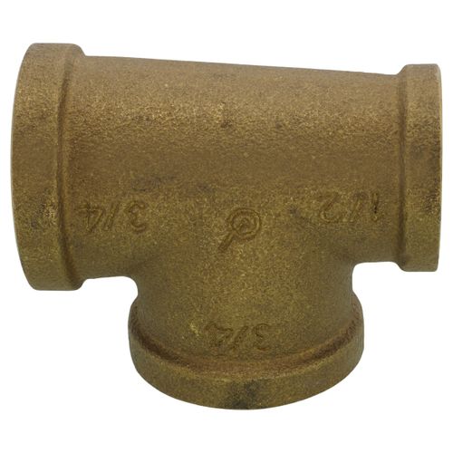 Main product image of 3/4" x 1/2" x 3/4" Reducing Brass Tee (Lead Free)