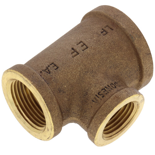 Main product image of 1" x 3/4" x 1/2" Reducing Brass Tee (Lead Free)