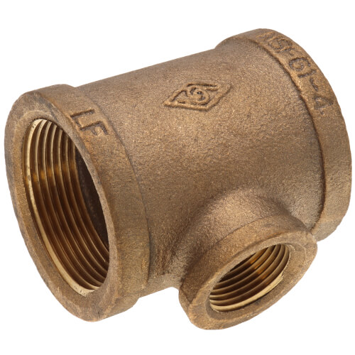 Main product image of 1-1/2" x 1-1/2" x 3/4" Reducing Brass Tee (Lead Free)