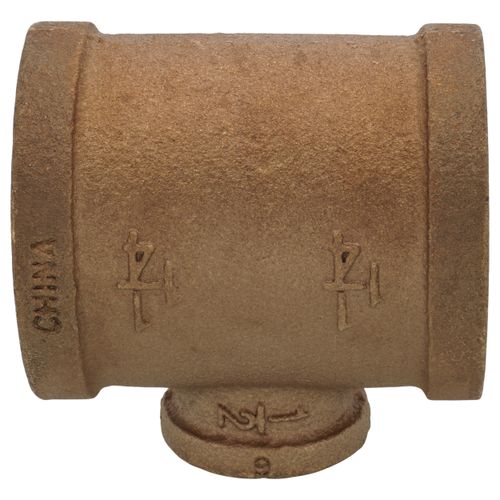 Main product image of 1-1/4" x 1-1/4" x 1/2" Reducing Brass Tee (Lead Free)