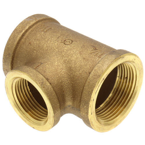 Main product image of 1-1/4" x 1-1/4" x 1" Reducing Brass Tee (Lead Free)
