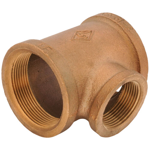 Main product image of 2" x 2" x 1-1/4" Reducing Brass Tee (Lead Free)