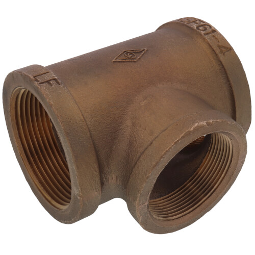 Main product image of 2-1/2" x 2-1/2" x 2" Reducing Brass Tee (Lead Free)