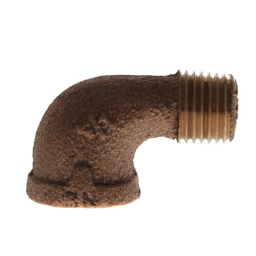 1/4" Brass 90 Deg Street Elbow, Lead Free (Threaded)