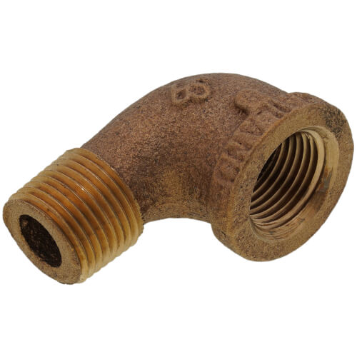 3/8" Brass 90 Deg Street Elbow, Lead Free (Threaded)