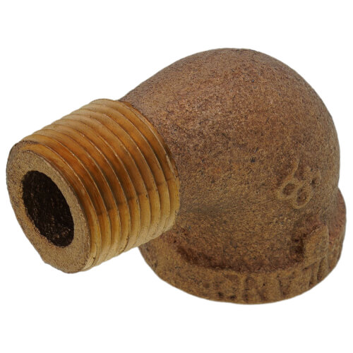 3/8" Brass 90 Deg Street Elbow, Lead Free (Threaded)