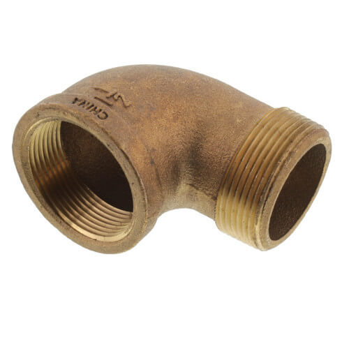 1-1/2" Brass 90 Deg Street Elbow, Lead Free (Threaded)