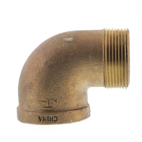 1-1/2" Brass 90 Deg Street Elbow, Lead Free (Threaded)