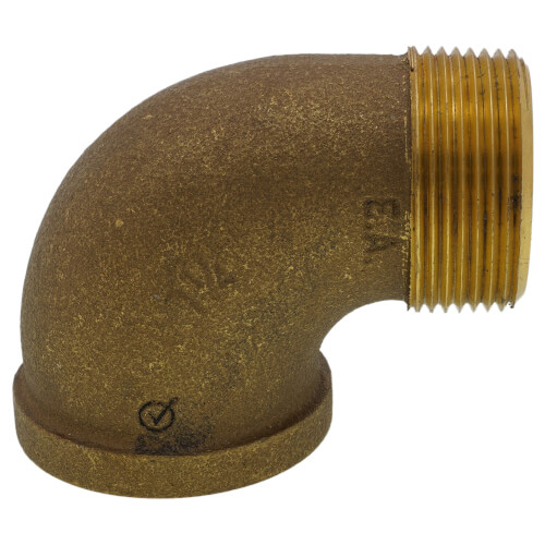 1-1/4" Brass 90 Deg Street Elbow, Lead Free (Threaded)