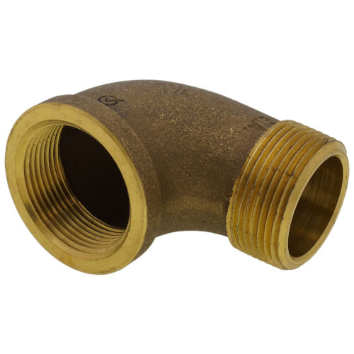 1-1/4" Brass 90 Deg Street Elbow, Lead Free (Threaded)