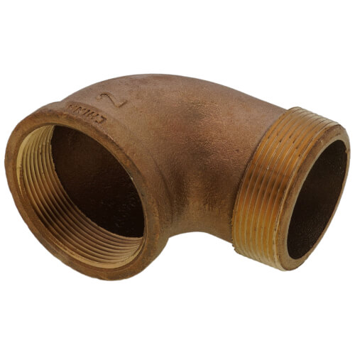 2" Brass 90 Deg Street Elbow, Lead Free (Threaded)