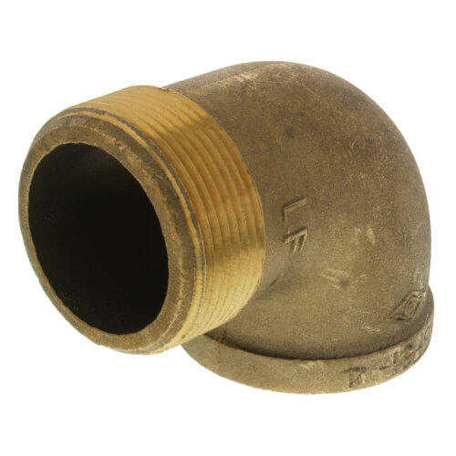 2-1/2" Brass 90° Street Elbow, Lead Free (Threaded)