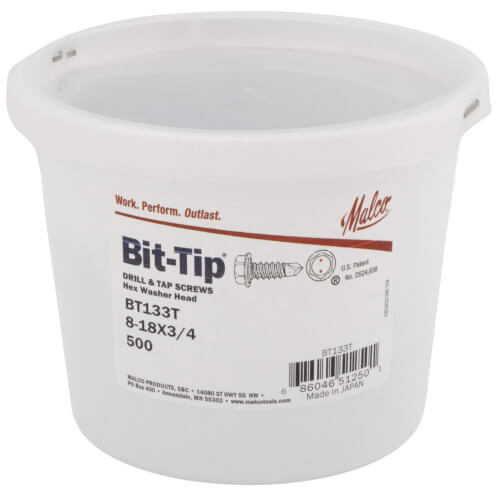 3/4" (Length) x 1/4" (Head Size) Bit Tip Drill & Tap Sheet Metal Screws (500 Pack)