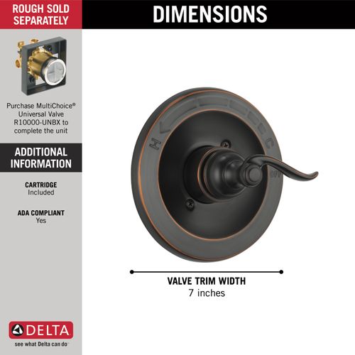 Main product image of Windemere Monitor 14 Series Valve Only Trim (Oil Rubbed Bronze), BT14096-OB