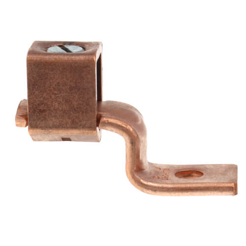 Main product image of Copper Single-Conductor, One-Hole Mount Lug w/ Offset Tang, 2 Str-1/0 Str