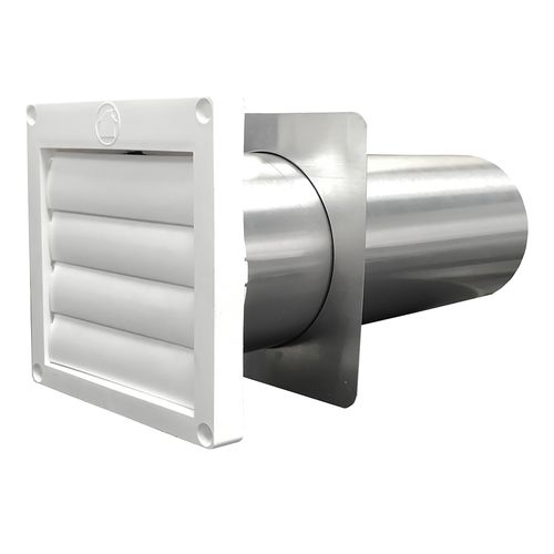 Main product image of 4" PML320 Plastic Multi Louvered Wall Vent Hood for Side Wall Venting