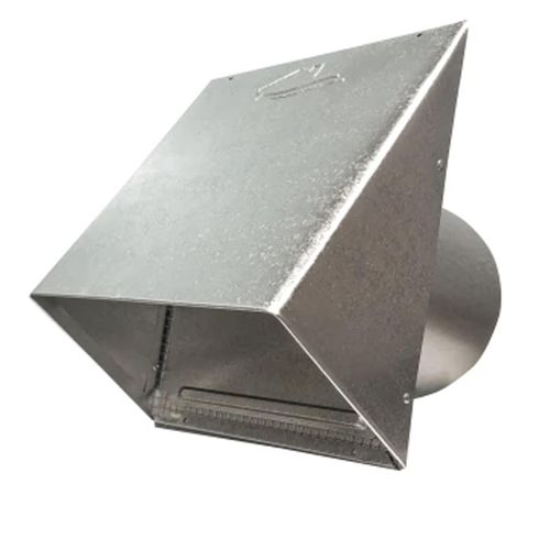 Main product image of 10" GWM624 Galanized Heavy Gauge Wall Vent Hood w/ 11" Tail, Flapper, & Screen