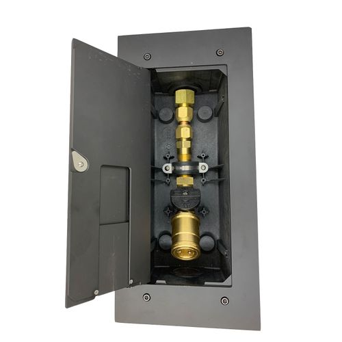 Main product image of Concrete Deck Versatile Gas Plug & Anodized Aluminum Door with 3/4" NPT Inlet x 1/2" Quick Disconnect Outlet