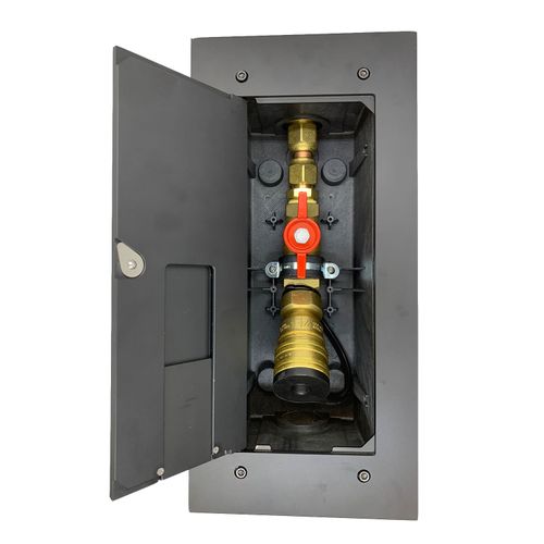 Main product image of Wood Deck Versatile Gas Plug & Anodized Aluminum Door with 3/4" NPT Inlet x 3/4" Quick Disconnect Outlet