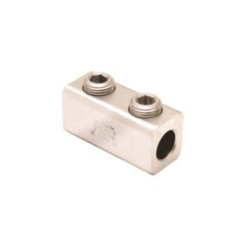 Main product image of Aluminum Mechanical Splice, 4/0-6 Awg, 9/16" Screw Dia, 2 Screws, 5/16" Hex Size, Al/Cu Rated