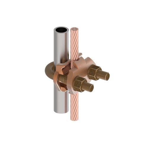 Main product image of Grounding Connector, Cable To Rod Or Pipe, 2/0 Awg (Sol) -250 Kcmil, 1/2"-3/4" Pipe, 7/8"-1" Rod