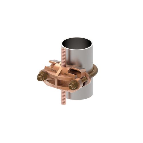 Main product image of Grounding Connector, Cable To Rod Or Pipe, 2/0 Awg (Sol) -250 Kcmil, 2" Pipe, 2"-2-3/8"Rod