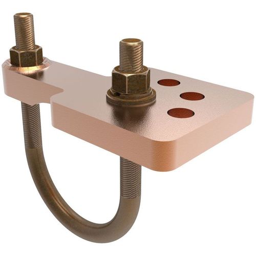 Main product image of 2-1/2"- 3-1/2" IPS Mechanical Grounding Connector, For 2 Hole Lug to Pipe or Rod, GAR3904TC