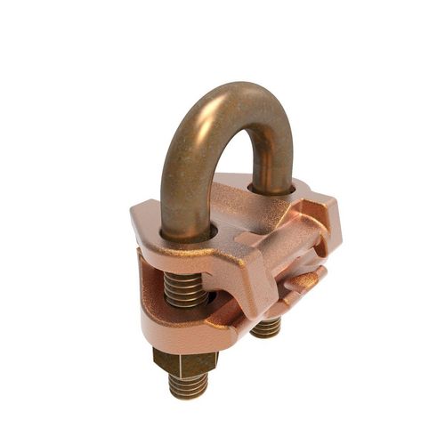 Main product image of Grounding Connector, Cable To Rod Or Pipe, 4 Awg (Sol)-2/0 Awg (Str), 3/8" Pipe, 5/8"-3/4" Rod