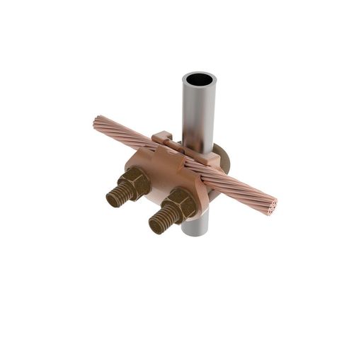 Main product image of Grounding Connector, Cable To Rod Or Pipe, 4 Awg (Sol)-2/0 Awg (Str), 3/8" Pipe, 5/8"-3/4" Rod
