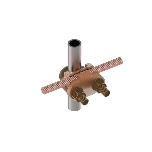 Main product image of Grounding Connector, Cable To Rod Or Pipe, 4 Awg (Sol)-2/0 Awg (Str), 3/8" Pipe, 5/8"-3/4" Rod