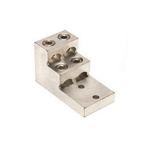 Main product image of Al Universal Terminal, 4 Conductor, 2-Hole, #2 Awg Str-600 Kcmil, 3/8" Stud, 1.38" Spacing