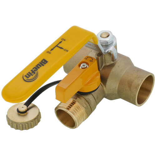 Raven CHBV-012-NL 1/2" Sweat X 1/2" Hose Ball Valve With Cap (Lead Free