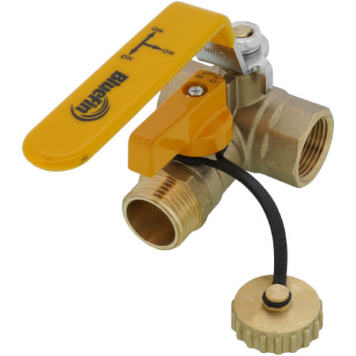 Main product image of 3/4" Threaded Brass Ball Valve w/ Hose Drain (Lead Free)
