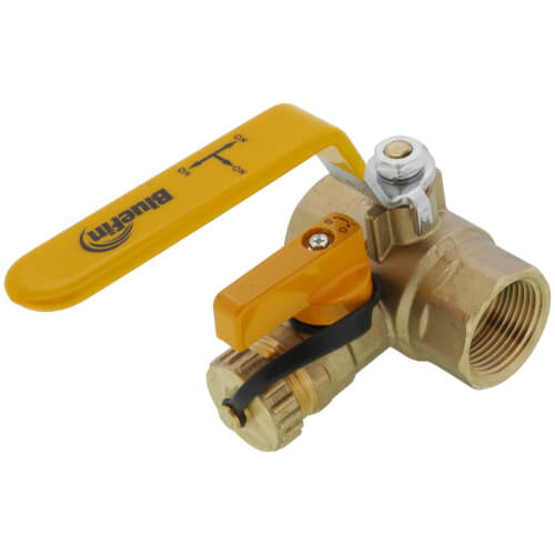 Main product image of 1"  Threaded Brass Ball Valve w/ Hose Drain (Lead Free)
